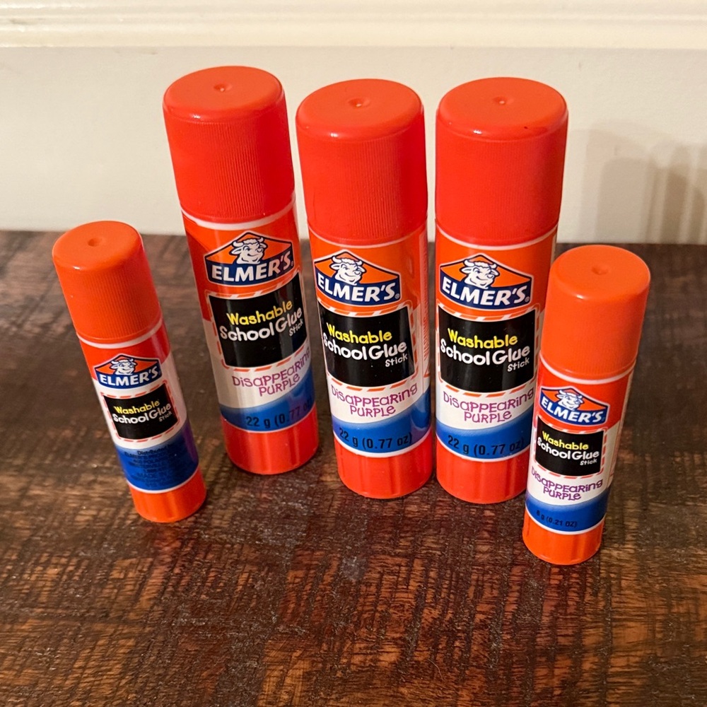 Washable School Glue Sticks - Orange